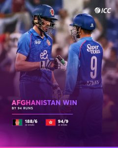 Afghanistan beat Hong Kong by 94 runs in Asia Cup opener; Team India to begin their campaign today against UAE