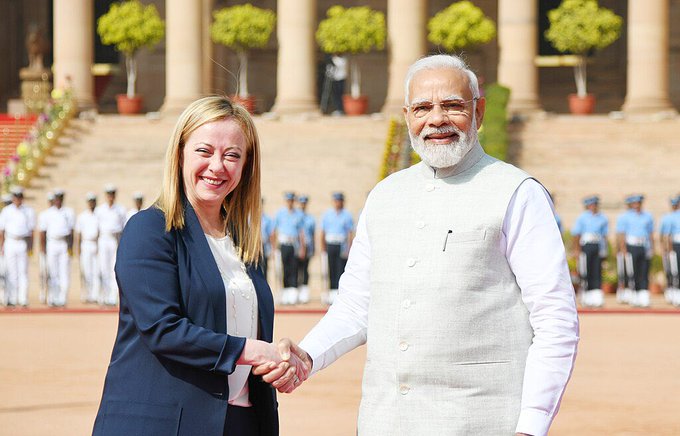 प्रधानमंत्री नरेन्‍द्र मोदी ने इटली की प्रधानमंत्री जियोर्जिया मेलोनी के साथ यूक्रेन संघर्ष को शीघ्र समाप्त करने को लेकर की बातचीत