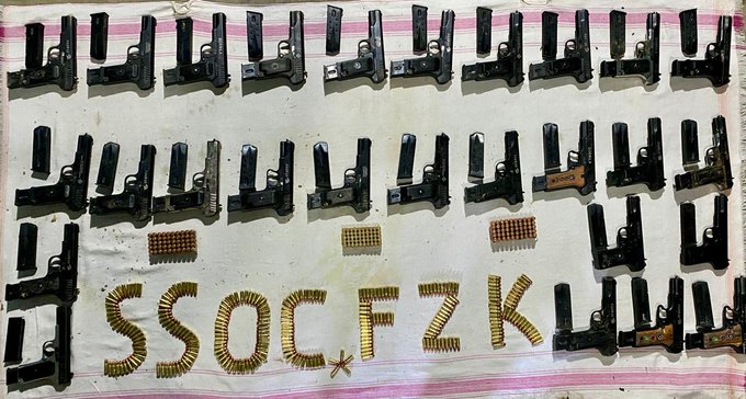 BSF & Punjab Police seize 27 pistols, 470 cartridges in Fazilka
