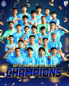 ભારતે બાંગ્લાદેશને 4-1થી હરાવીને સાતમી વખત SAFF-U-17 ફૂટબોલ સ્પર્ધા જીતી