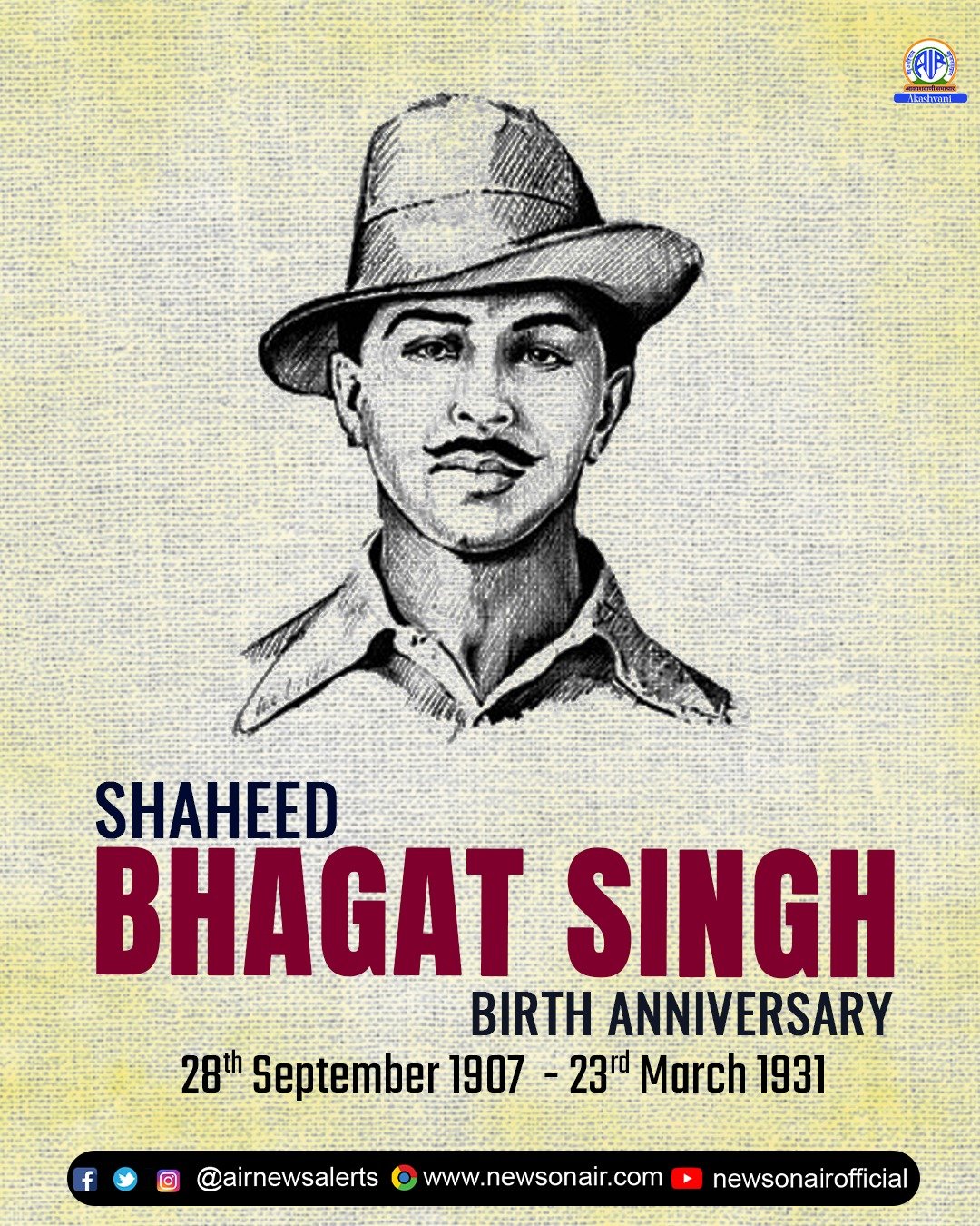 Nation pays homage to revolutionary freedom fighter Bhagat Singh on his 118th birth anniversary today