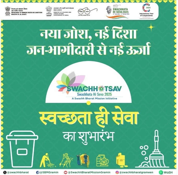 केंन्‍द्रीय अल्पसंख्यक कार्य मंत्रालय ने  स्वच्छता ही सेवा अभियान-2025 का आयोजन किया