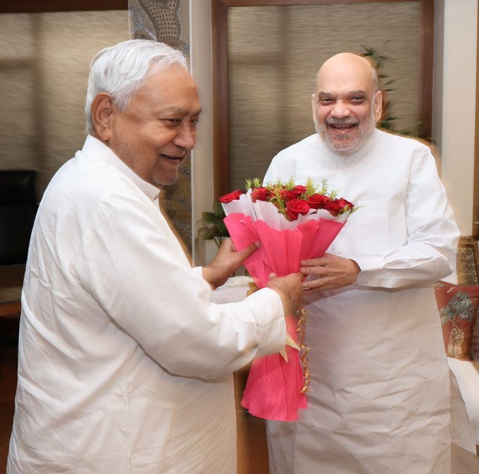 Nitish Kumar and Amit Shah Hold Talks Ahead of Bihar Assembly Elections