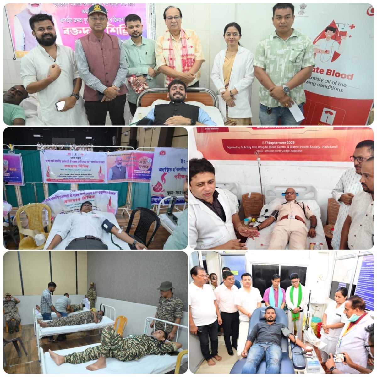 Assam’s Seva Saptah Mobilizes 3,167 Units of Blood with 75 Donation Camps