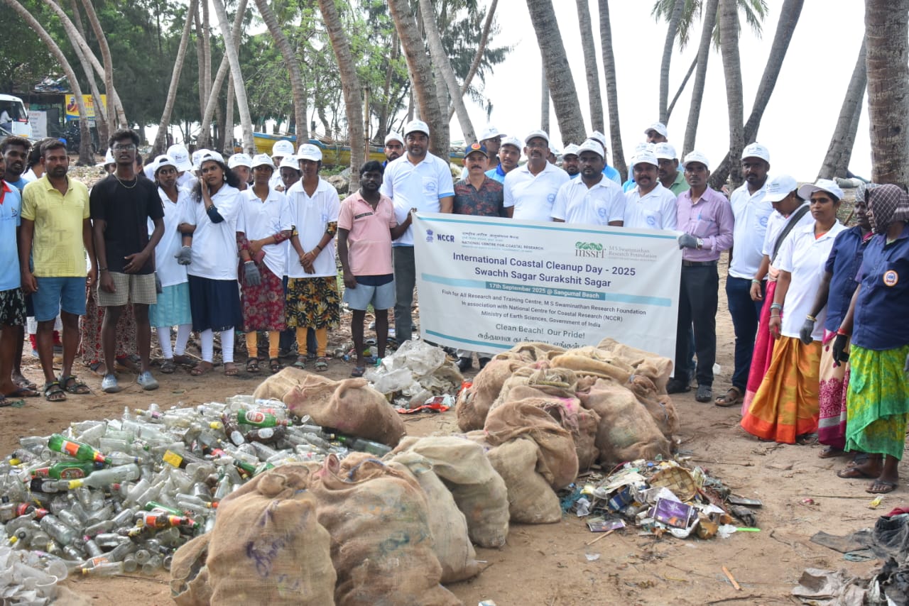International Coastal Clean-up Day observed in Puducherry