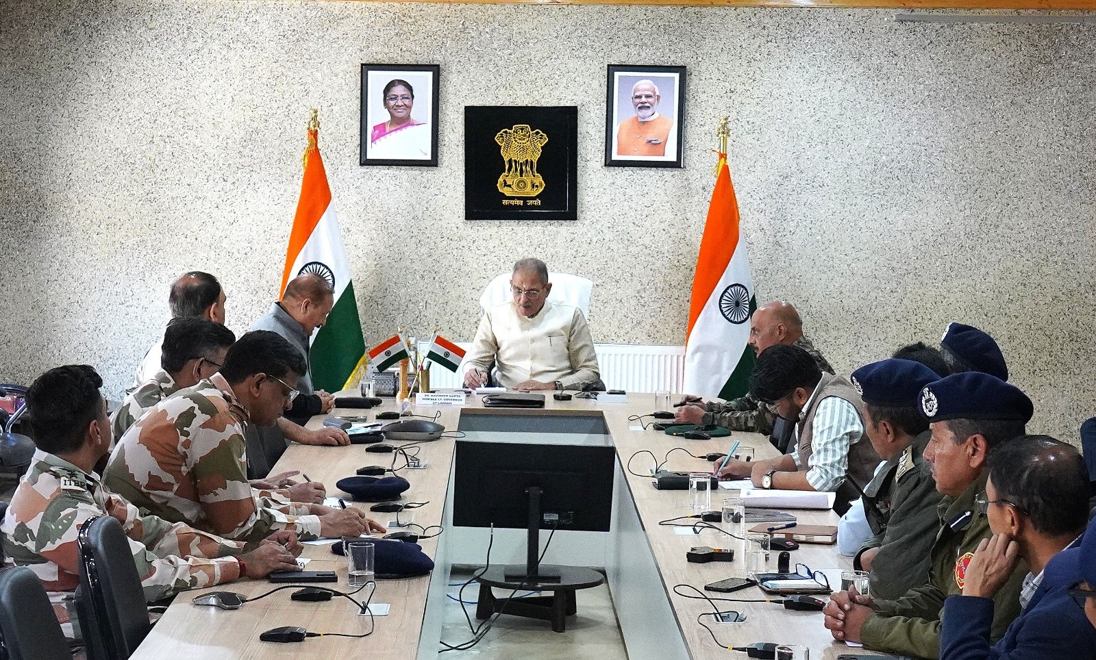 Lt. Governor Kavinder Gupta Chairs Security Review as Leh, Kargil Observe Shutdown Post Protests