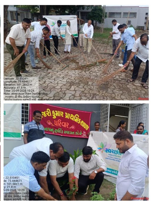 સ્વચ્છતા હી સેવા પખવાડિયા અંતર્ગત રાજ્યભરમાં સફાઈ હાથ ધરાઈ.