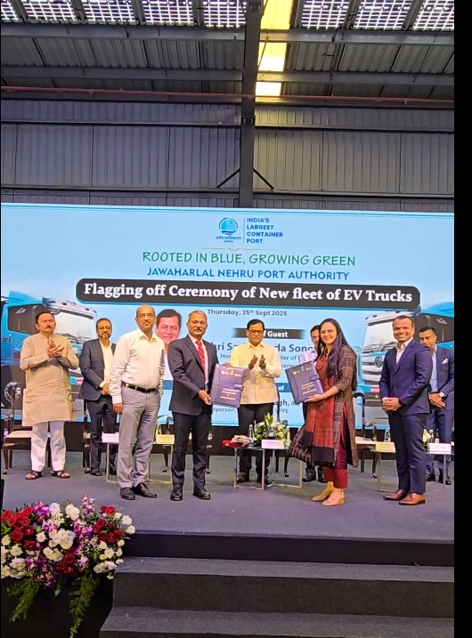 Union Minister Sarbananda Sonowal Unveils Electric Trucks to Boost Sustainable Port Operations