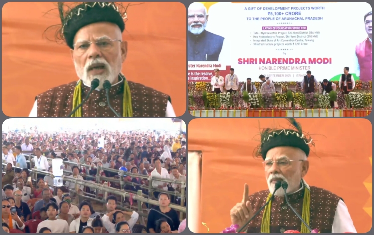অৰুণাচলৰ ২৪০ মেগাৱাট শক্তিসম্পন্ন হো’ জলবিদ্যুৎ প্রকল্প আৰু ১৮৬ মেগাৱাট শক্তিসম্পন্ন টাটো জলবিদ্যুৎ প্ৰকল্পৰ প্ৰথমটো গোটৰ আধাৰশিলা প্রধানমন্ত্ৰী মোদীৰ
