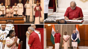 देशाचे १५ वे उपराष्ट्रपती म्हणून सी.पी.राधाकृष्ण यांनी आज पद आणि गोपनीयतेची शपथ घेतली