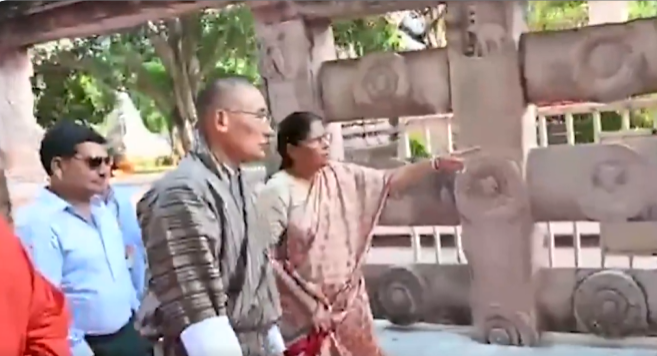 Bhutanese Prime Minister Visits Sacred Mahabodhi Temple, Meditates Under Bodhi Tree