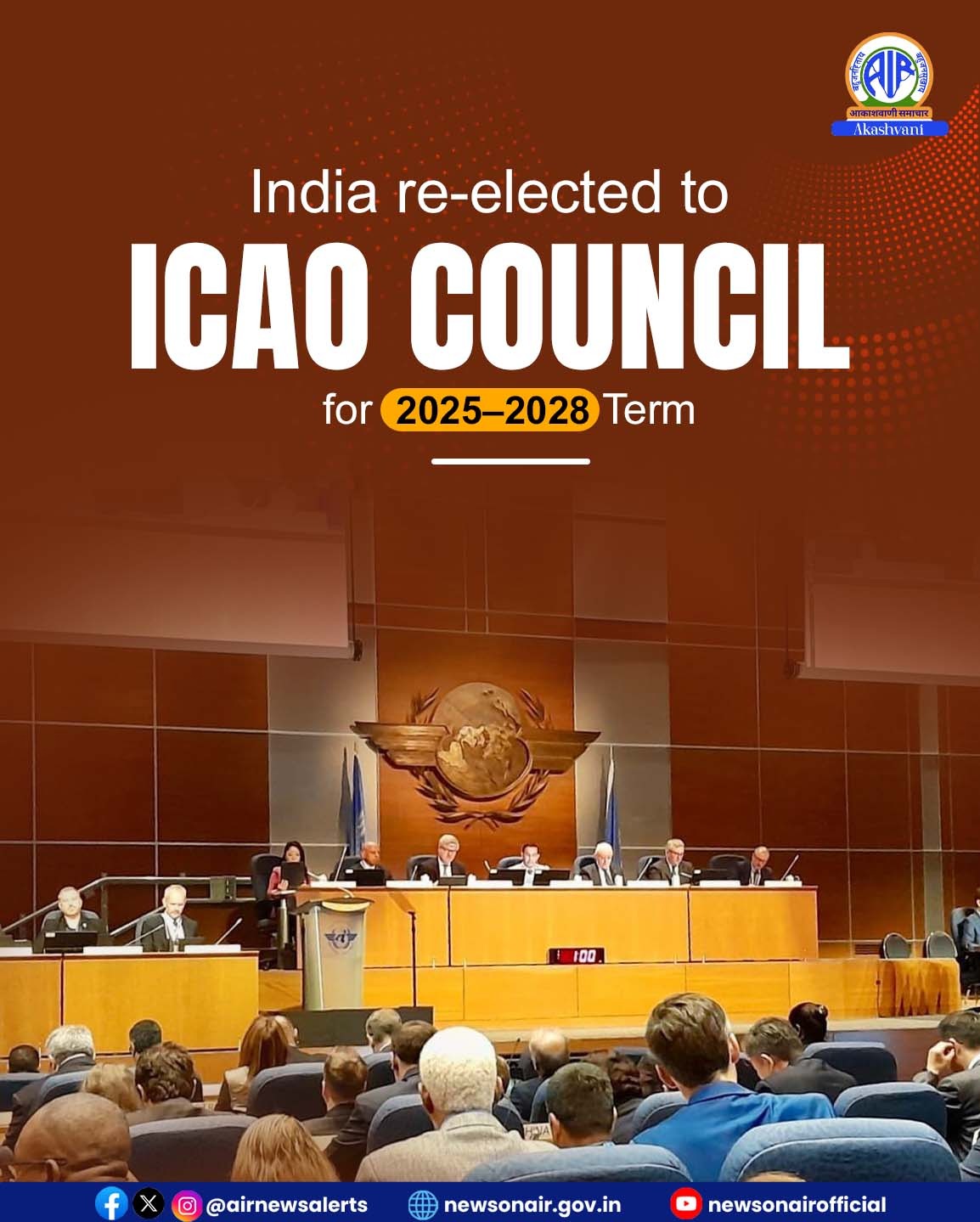 India Re-Elected to Part II of ICAO Council for Major Air Navigation Contributors