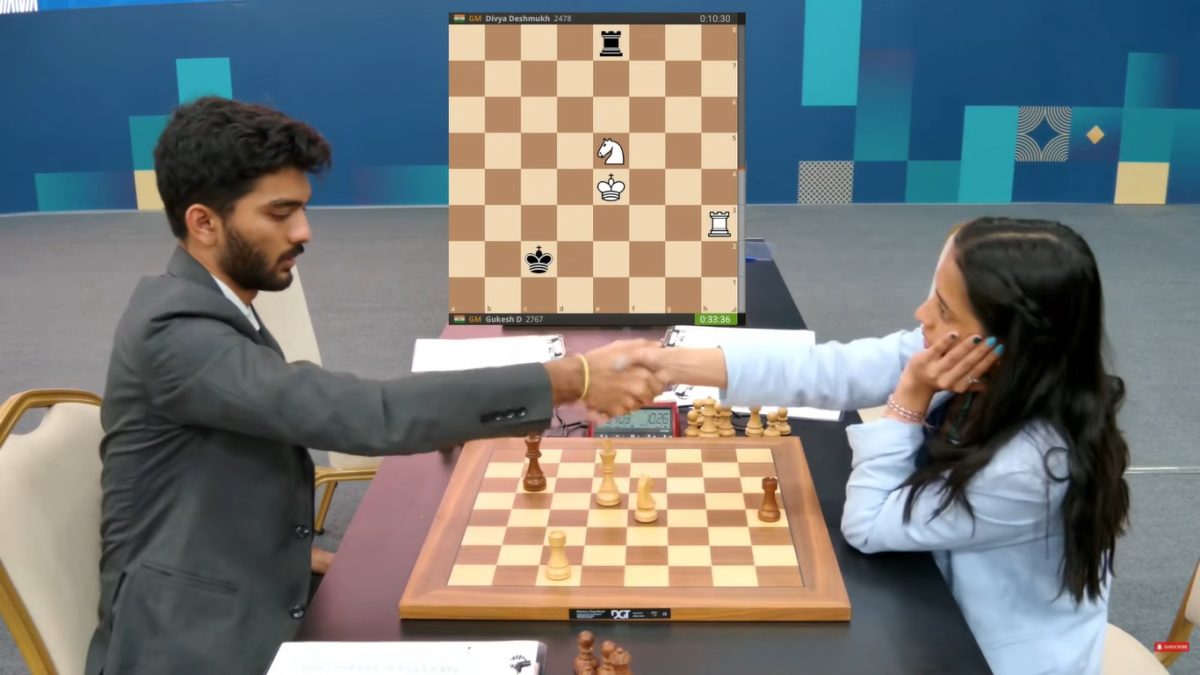 Divya Deshmukh Holds World Champion Gukesh to 103-Move Draw at FIDE Grand Swiss