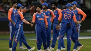 দুবাইতে অনুষ্ঠিত এশিয়া কাপ ২০২৫-এর গ্রুপ এ ম্যাচে ভারত সংযুক্ত আরব আমীরশাহীর বিরুদ্ধে খেলায় ৯ উইকেটে জয়লাভ করে।
