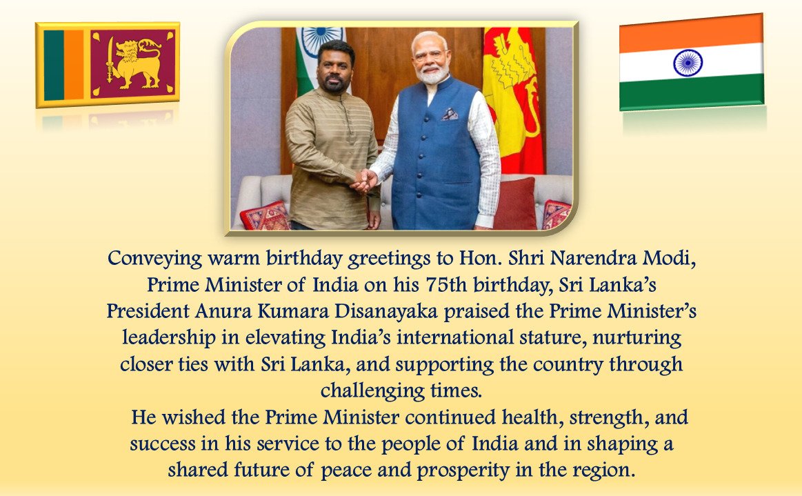 Special Prayers Held Across Sri Lanka to Mark PM Narendra Modi’s 75th Birthday