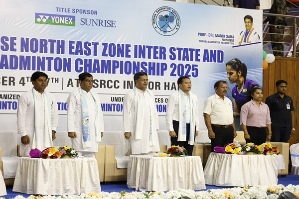 Tripura CM Dr. Manik Saha Inaugurates North Eastern Zone Badminton Championship