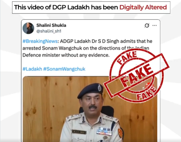 Fact Check: DGP Ladakh Made No Such Statement on Sonam Wangchuk Arrest