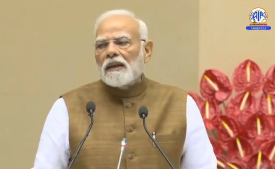 પ્રધાનમંત્રી નરેન્દ્ર મોદીએ કહ્યું, જ્ઞાન ભારતમ્ મિશન ભારતની સંસ્કૃતિ, સાહિત્ય અને ચેતનાની અવાજ બનવા તૈયાર છે.