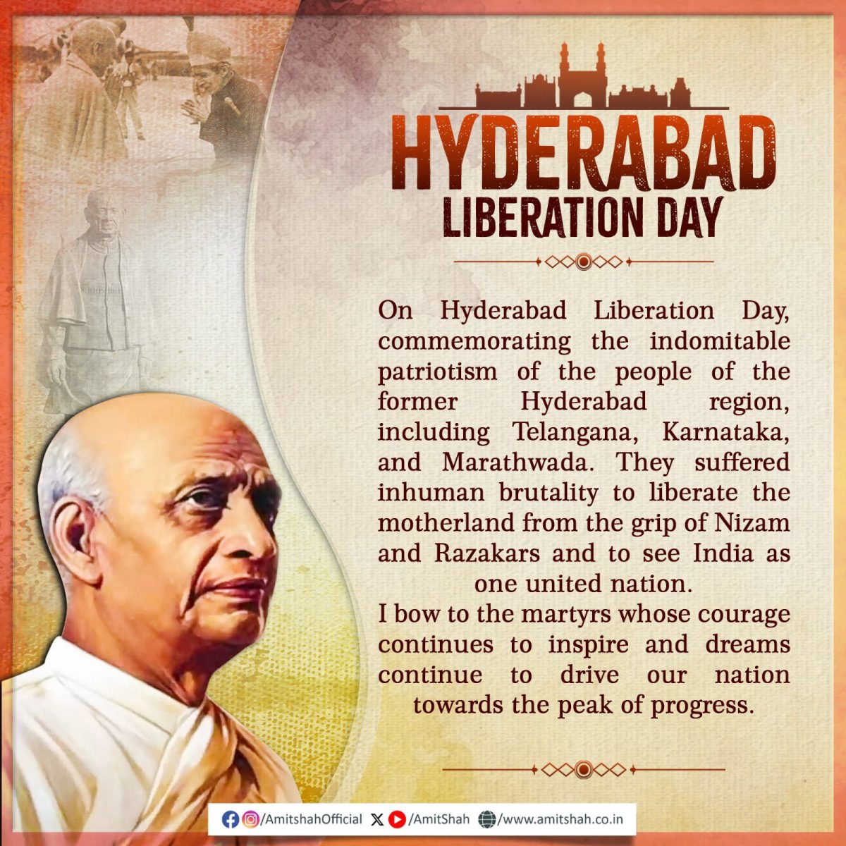Hyderabad Liberation Day: Home Minister Amit Shah Pays Tribute to Martyrs
