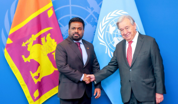 Sri Lankan President Anura Kumara Dissanayake Meets UN Secretary-General António Guterres at UN Headquarters