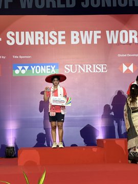 বি ডব্লিউ এফ বিশ্ব জুনিয়ৰ বেডমিণ্টন প্রতিযোগিতাৰ ছোৱালীৰ ফাইনেলত ভাৰতৰ তনভি শৰ্মাৰ পৰাজয়