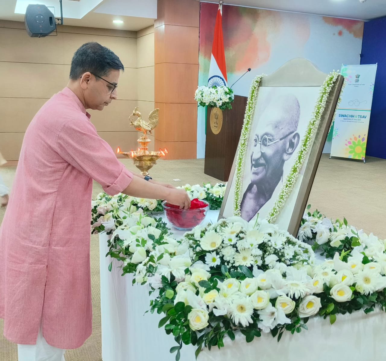 India’s High Commission in Dhaka pays homage to Mahatma Gandhi on his 156th birth anniversary