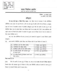 बिहार विधानसभा निवडणुकीच्या पहिल्या टप्प्याची अधिसूचना जारी