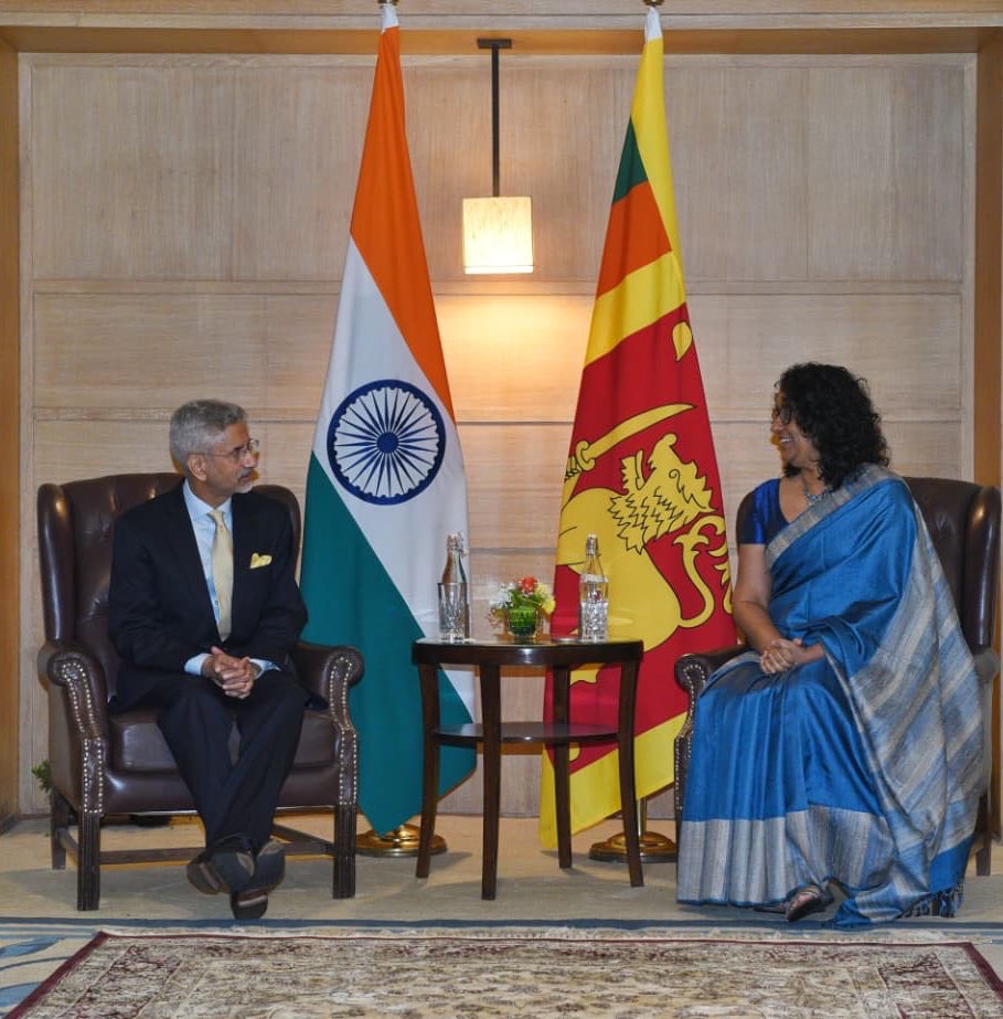 EAM Jaishankar meets Sri Lankan PM Harini Aamarasuriya in New Delhi