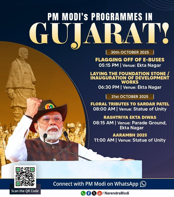 प्रधानमंत्री २ दिवसांच्या गुजरात दौऱ्यावर
