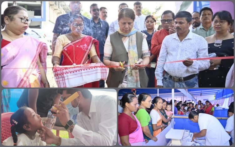 গোলাঘাট জিলাৰ মেৰাপানীত শুশ্রুষা সেতু শীর্ষক স্বাস্থ্য শিবিৰৰ আয়োজন