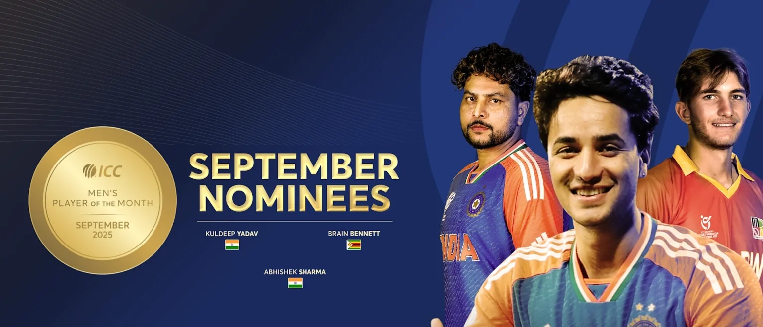 আন্তঃৰাষ্ট্ৰীয় ক্রিকেট পৰিষদৰ বিগত ছেপ্টেম্বৰৰ ‘প্লেয়াৰ অৱ দা মান্থ’ বঁটাৰ বাবে মনোনীত খেলুৱৈৰ তালিকা প্রকাশ