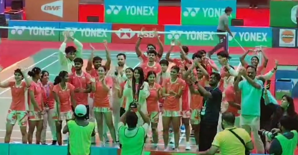 আমিনগাঁৱত চলি থকা ডব্লিউ এফ বিশ্ব জুনিয়ৰ বেডমিণ্টন চেম্পিয়নশ্বিপত ভাৰত ছেমি ফাইনেলত