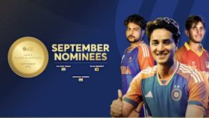आईसीसी ने इस वर्ष सितम्‍बर के लिए प्‍लेयर ऑफ द मंथ पुरस्‍कार के नामित खिलाड़ियों के नामों की घोषणा की