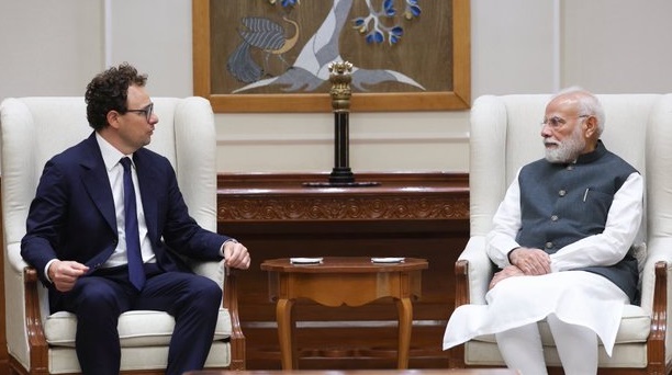 PM Modi and I&B Minister Ashwini Vaishnaw meet Anthropic CEO Dario Amodei in New Delhi