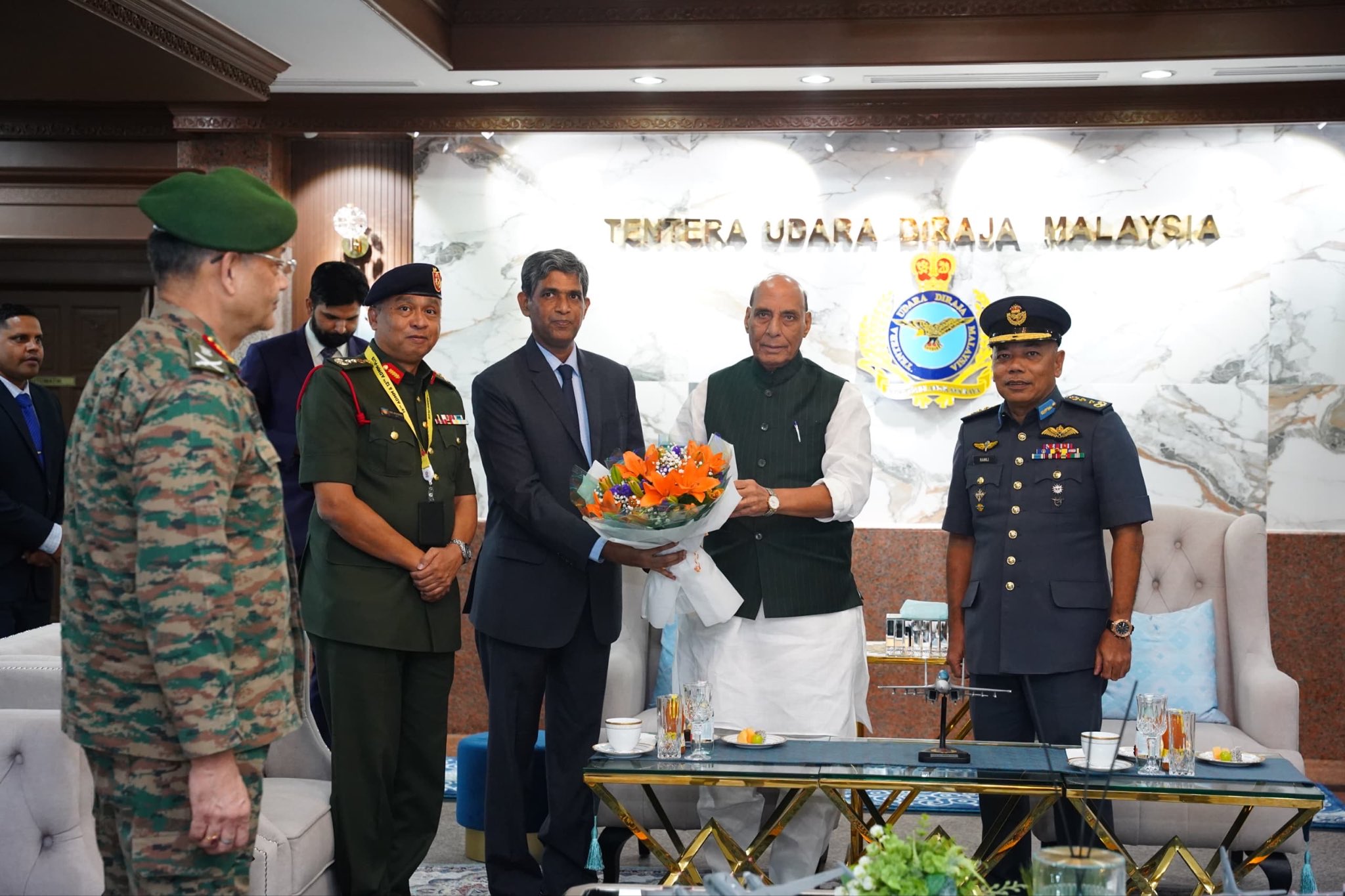 Defence Minister Rajnath Singh reached Malaysia to Attend 12th ADMM-Plus Meeting
