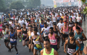 दिल्ली हाफ मैराथन के 20वें संस्करण का आयोजन, 40 हजार से अधिक प्रतिभागी ले रहे हिस्सा