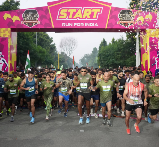 Chief of the Army Staff General Upendra Dwivedi Flags Off Shaurya Veer Run for India 2025 in Delhi