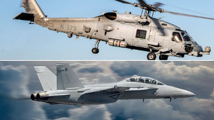 U.S. Navy Jet and Helicopter Crash in South China Sea
