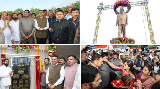 माजी राज्यपाल रा. सु. गवई यांच्या स्मारकाचं मुख्यमंत्र्यांच्या हस्ते लोकार्पण