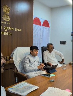 બનાસકાંઠામાં કમોસમી વરસાદને પગલે પર્યાવરણ રાજ્ય કક્ષાના મંત્રી પ્રવીણ માળીએ સમિક્ષા બેઠક યોજી