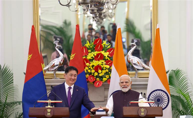 PM Modi and Mongolian President Hold Talks, Sign Multiple MoUs and Release 70th Anniversary Stamps
