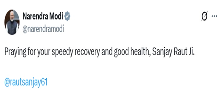 PM Modi Wishes Shiv Sena (UBT) Leader Sanjay Raut a Speedy Recovery