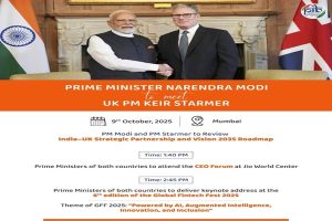 PM Modi & his UK counterpart Keir Starmer to hold talks in Mumbai today
