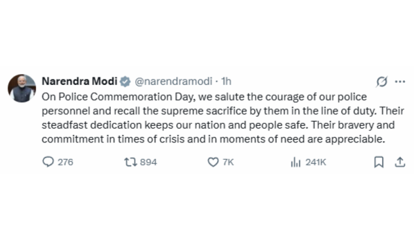 PM Modi Honours Bravery and Sacrifice of Police on Commemoration Day