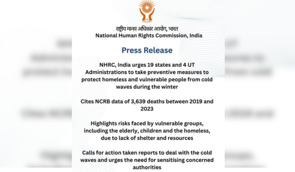 NHRC Urges States and UTs to Implement Relief Measures Ahead of Cold Wave