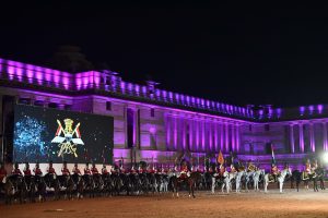 President Murmu Presents Diamond Jubilee Silver Trumpet and Banner to President’s Bodyguard