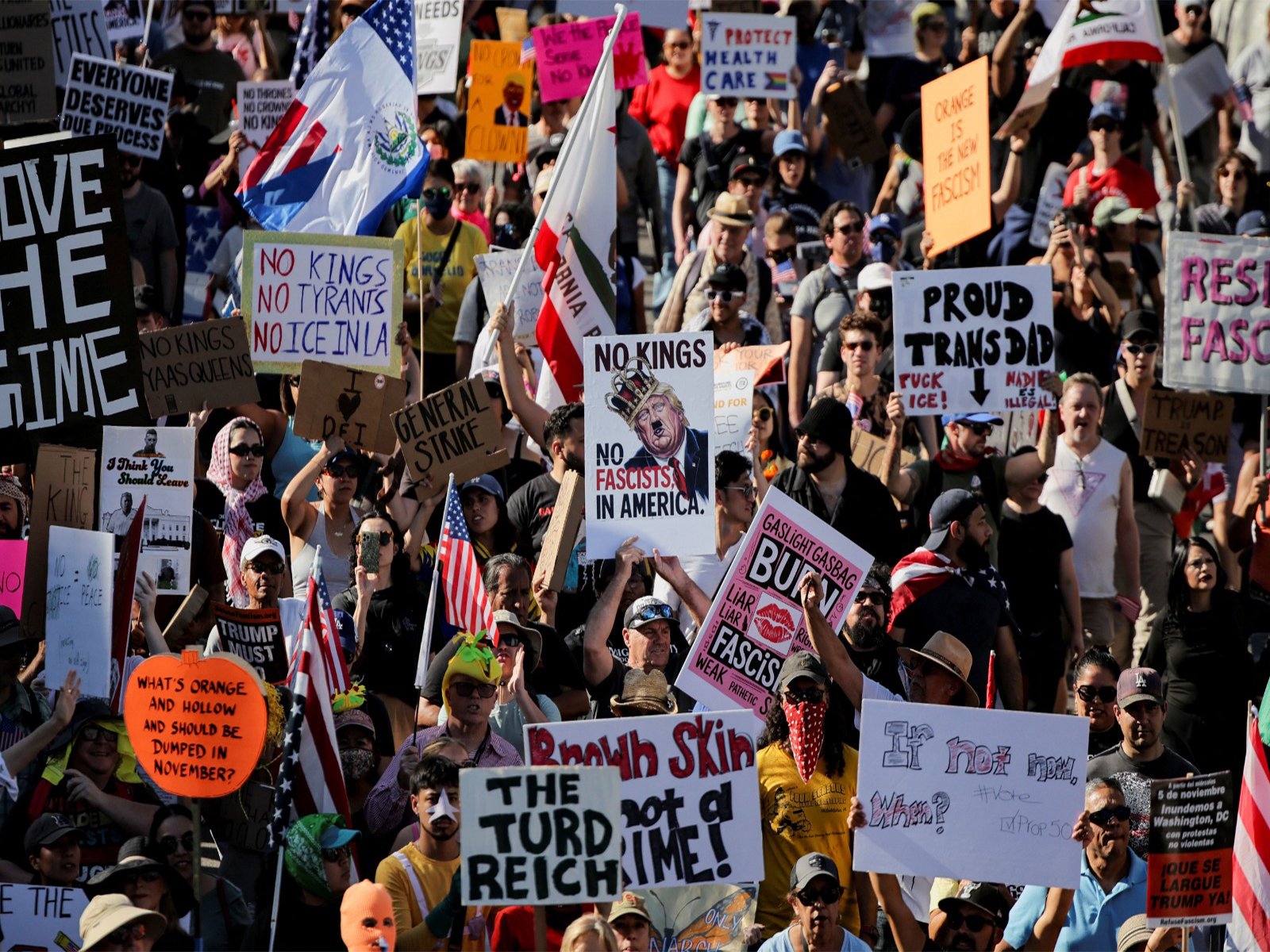 Thousands Join ‘No Kings’ Protests Across U.S. Against Trump Administration