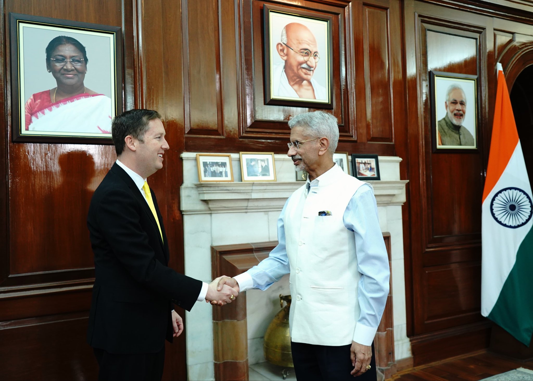 EAM Jaishankar Meets U.S. Ambassador-Designate Sergio Gor, Discusses India–U.S. Strategic Partnership