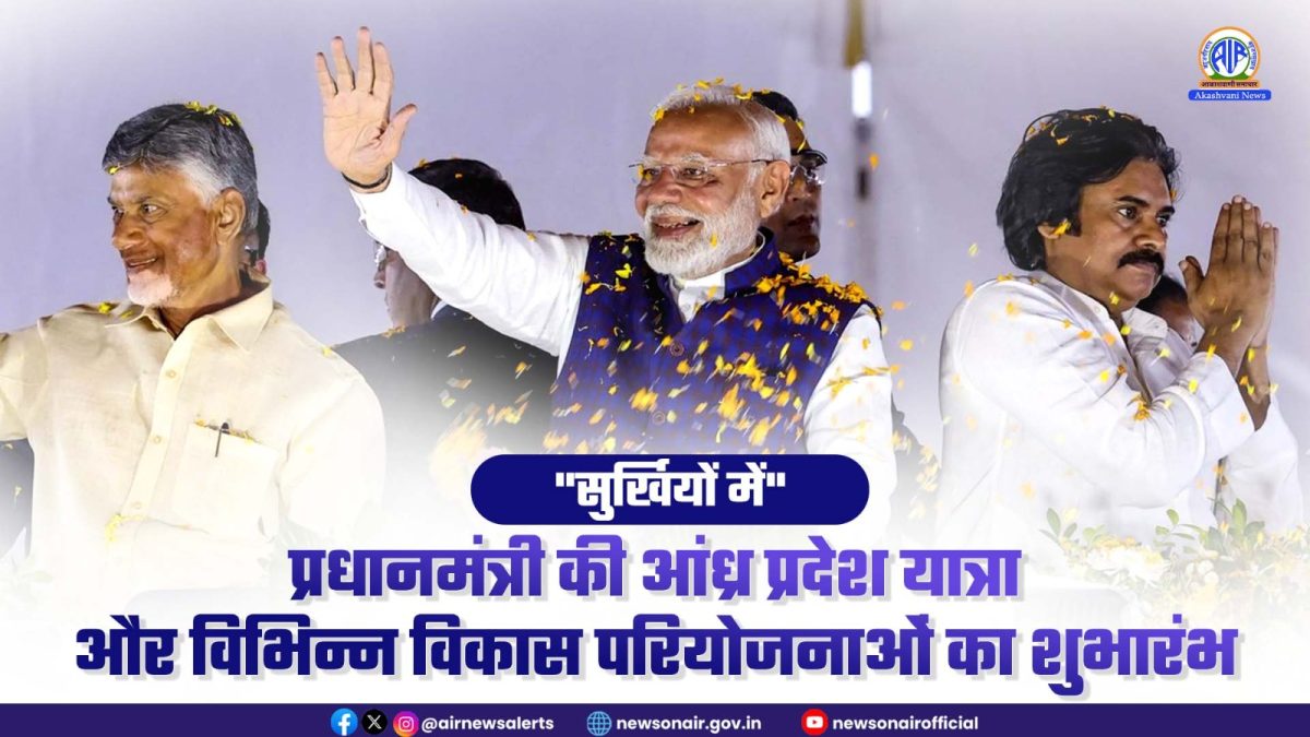 Surkhiyon Mein : प्रधानमंत्री की आंध्र प्रदेश यात्रा और विभिन्न विकास परियोजनाओं का शुभारंभ