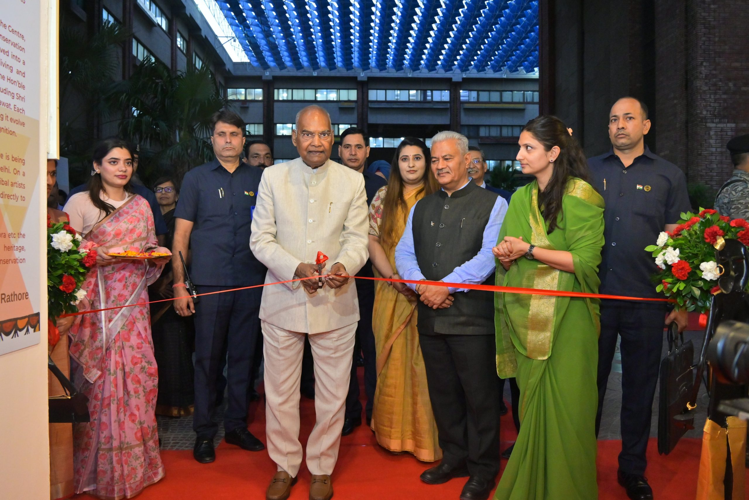 Former President Ram Nath Kovind inaugurates tribal art exhibition at India Habitat Centre